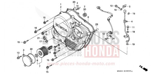 PANNEAU CARTER-MOTEUR D. NX650L de 1990